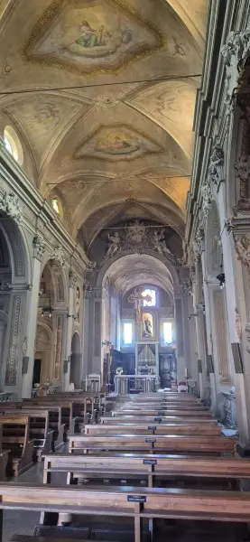 L'interno della chiesa di San Francesco a Meldola