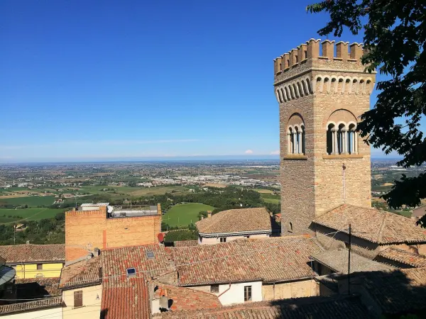 Il centro storico di Bertinoro visto dall'alto
