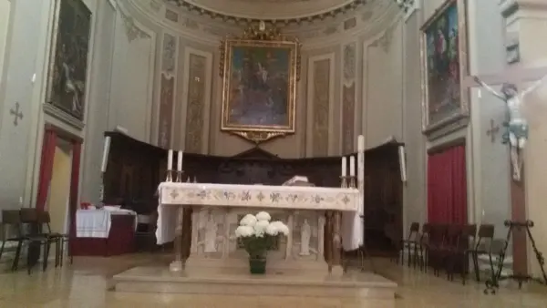 La cattedra del Vescovo all'interno della basilica