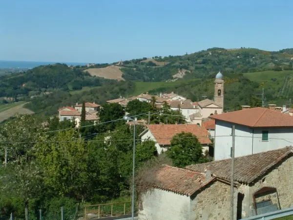 Veduta del castello di Montegiardino, il più piccolo della Repubblica di San Marino