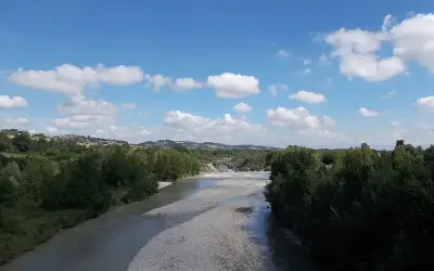Il Marecchia visto dal ponte di Ponte Verucchio