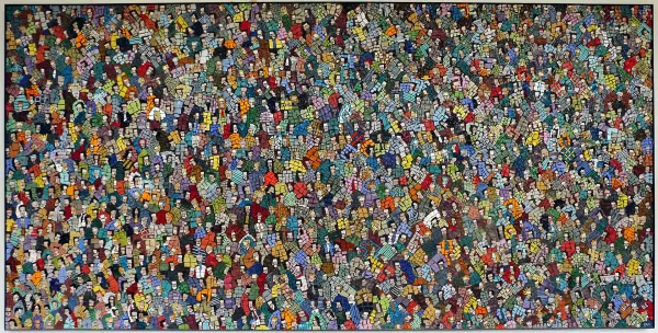 Folla, mosaico di Luca Barberini, 2009, MAR Ravenna