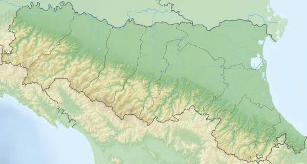 Carta in rilievo dell'Emilia-Romagna: le valli parallele dal crinale alla pianura