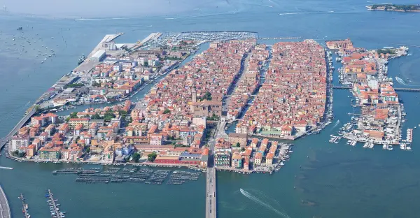 Chioggia vista dall'alto