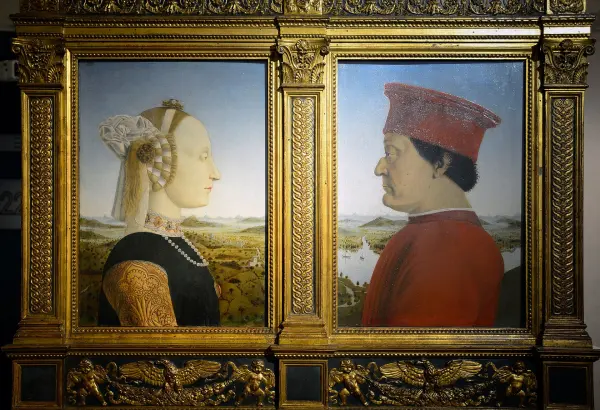 Federico da Montefeltro e Battista Sforza nel dittico di Piero della Francesca, Uffizi