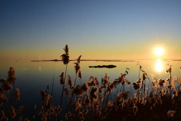 Tramonto sulle valli di Comacchio