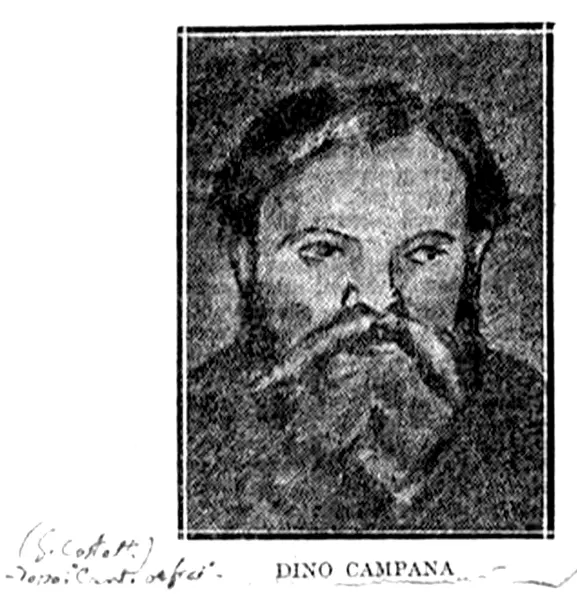 Dino Campana nel ritratto dei Canti Orfici, Marradi 1914